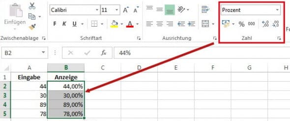 Excel Formatierung