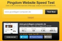 Pingdom Website Speed-Test (Nachher)