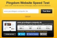 Website Speed Test von Pingdom.com