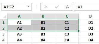 Zellbereich Excel