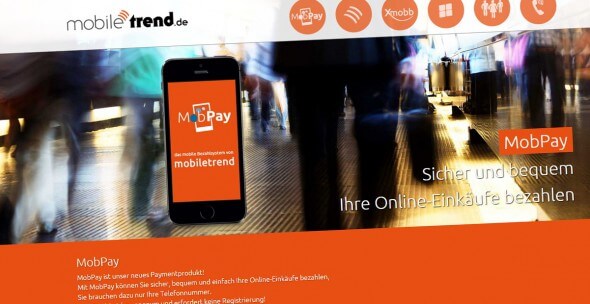 Mobpay Screenshot der Webseite von Mobile Trend