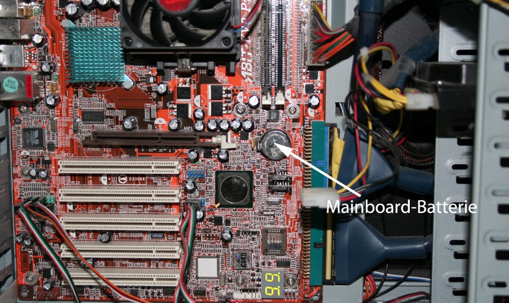 BIOS Batterie wechseln Mainboard Batterie selbst tauschen