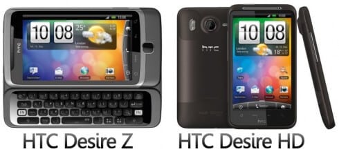 HTC Desire HD bestellen - Vorbestellung vom HTC Desire Z