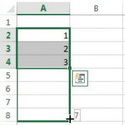 Excel setzt Zahlen fort
