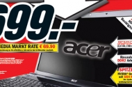 Media Markt: Acer 7738G-654G50MN Notebook für 699 Euro mit LED Backlight