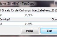 Schnell große Dateimengen kopieren mit TeraCopy
