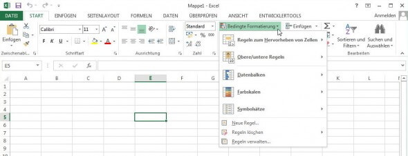 bedingte Formatierung in Excel