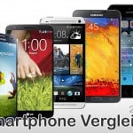 Highend Smartphones im Vergleich (2014): HTC One, LG G2, Galaxy Note 3, Samsung Galaxy S4 und iPhone 5S