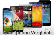 Highend Smartphones im Vergleich (2014): HTC One, LG G2, Galaxy Note 3, Samsung Galaxy S4 und iPhone 5S