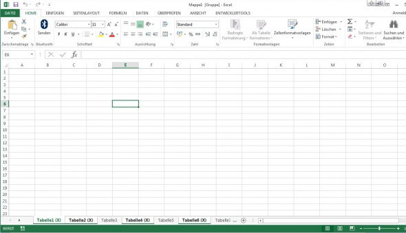 Tabellenblätter in Excel markieren