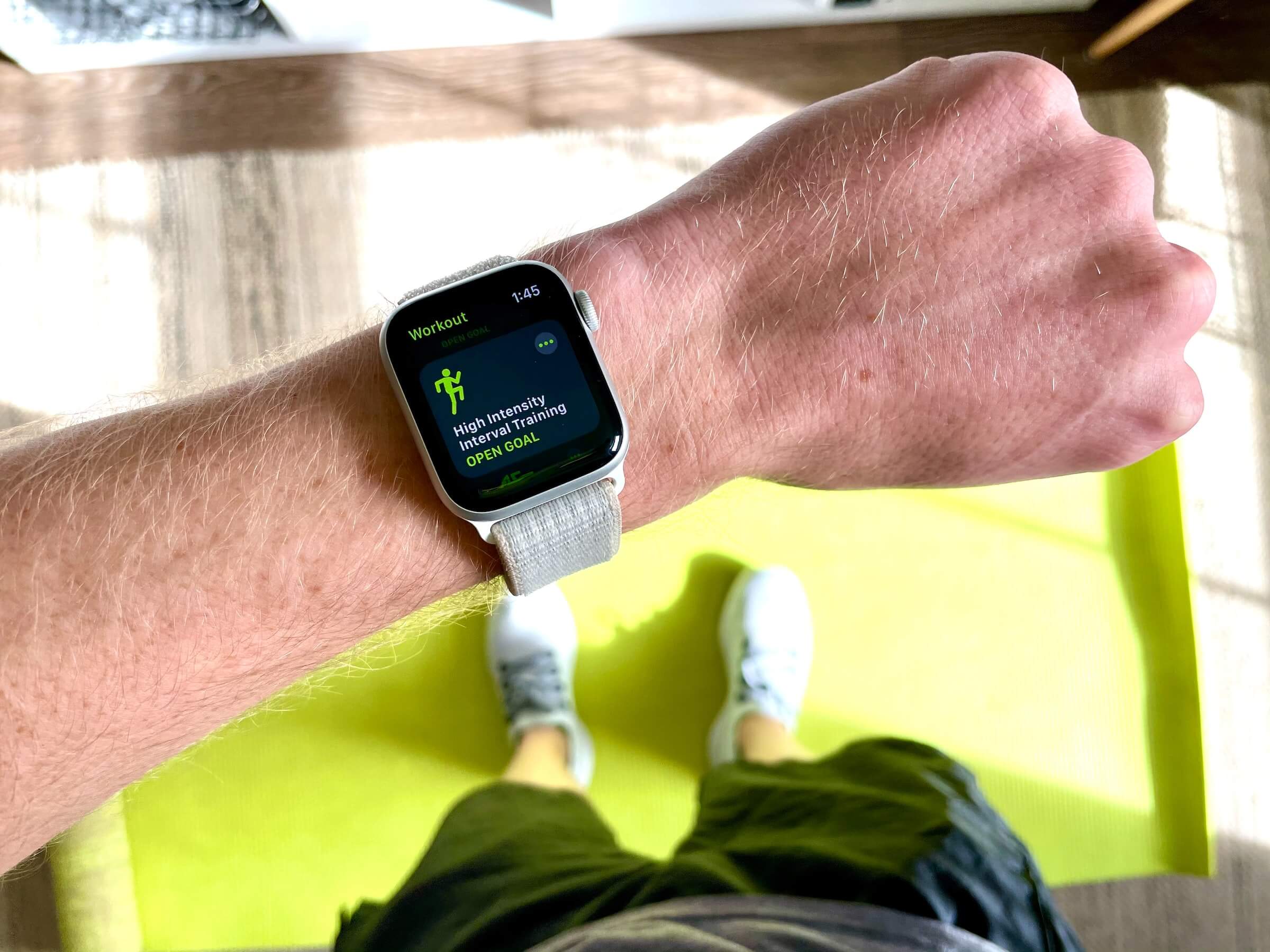 Apple Watch während des Trainings